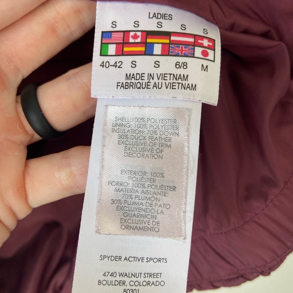 Spyder Prymo down puffer ski jacket Small. Bought re-posh and never wore - Picture 7 of 11